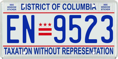 DC license plate EN9523