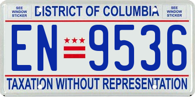 DC license plate EN9536