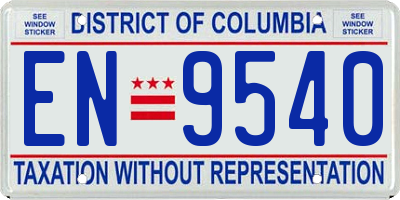DC license plate EN9540