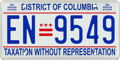 DC license plate EN9549
