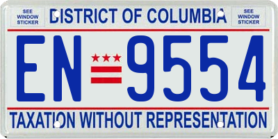 DC license plate EN9554