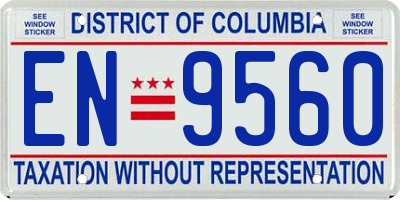 DC license plate EN9560