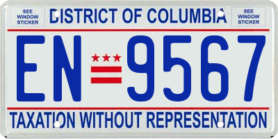 DC license plate EN9567