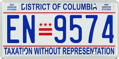 DC license plate EN9574