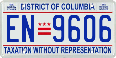 DC license plate EN9606
