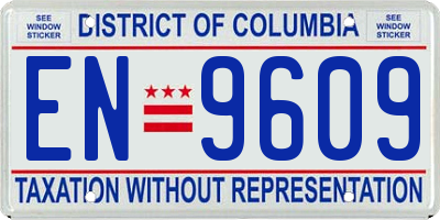 DC license plate EN9609