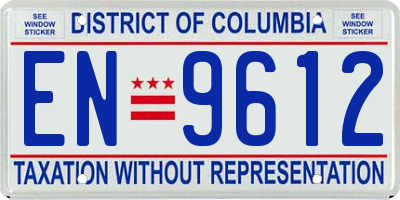 DC license plate EN9612