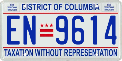 DC license plate EN9614