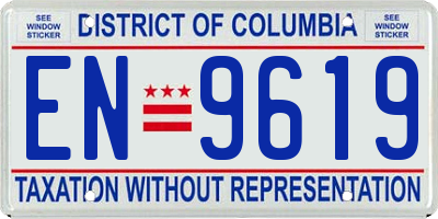 DC license plate EN9619
