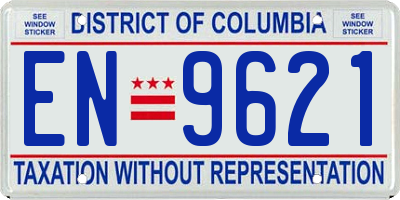 DC license plate EN9621