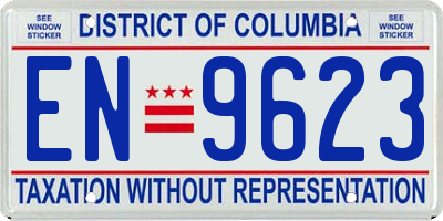 DC license plate EN9623