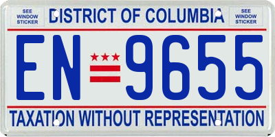 DC license plate EN9655