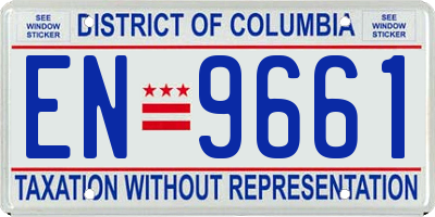 DC license plate EN9661