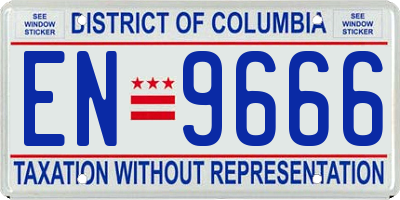 DC license plate EN9666