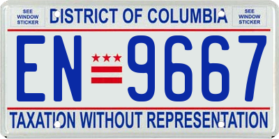 DC license plate EN9667