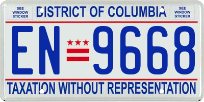DC license plate EN9668