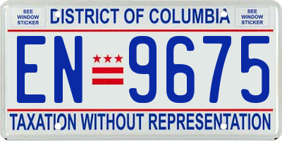 DC license plate EN9675