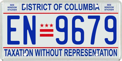 DC license plate EN9679