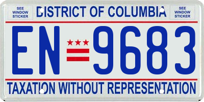 DC license plate EN9683