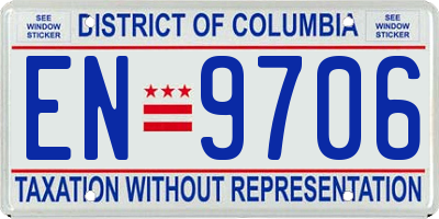 DC license plate EN9706