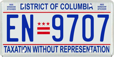 DC license plate EN9707