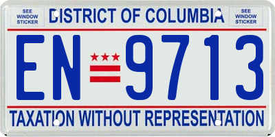 DC license plate EN9713