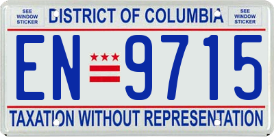 DC license plate EN9715