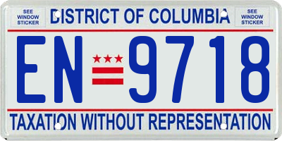 DC license plate EN9718