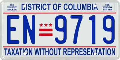 DC license plate EN9719