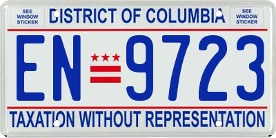 DC license plate EN9723