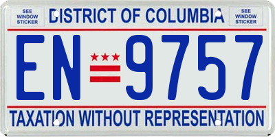 DC license plate EN9757