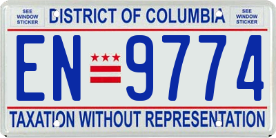 DC license plate EN9774