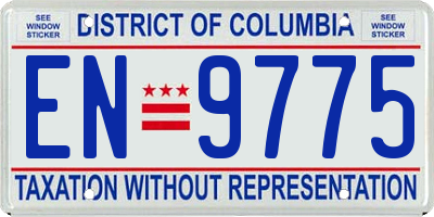 DC license plate EN9775