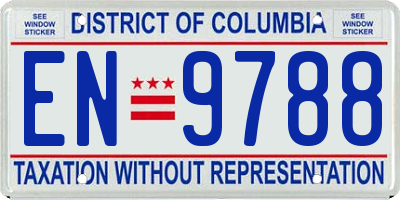 DC license plate EN9788