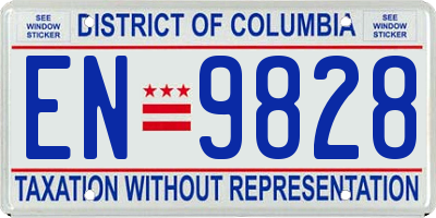 DC license plate EN9828