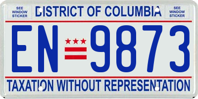 DC license plate EN9873