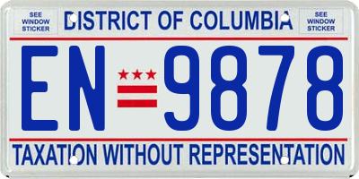 DC license plate EN9878