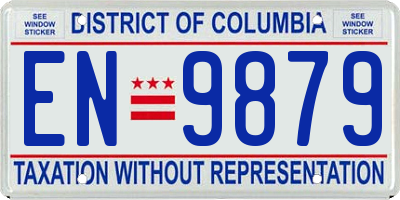 DC license plate EN9879