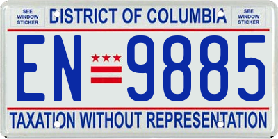 DC license plate EN9885
