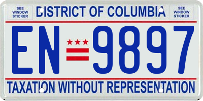 DC license plate EN9897