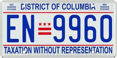 DC license plate EN9960