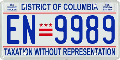 DC license plate EN9989