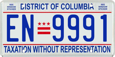 DC license plate EN9991