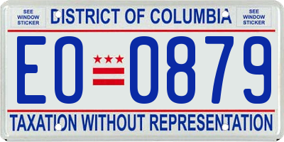DC license plate EO0879