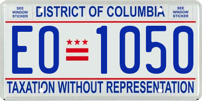 DC license plate EO1050