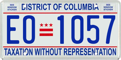 DC license plate EO1057