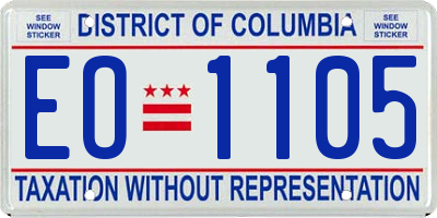 DC license plate EO1105
