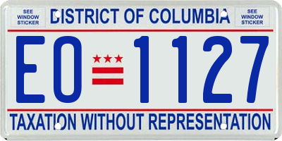 DC license plate EO1127