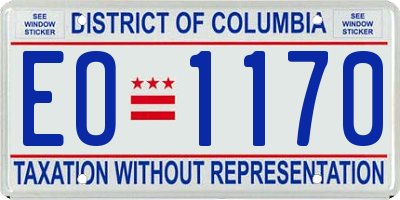 DC license plate EO1170