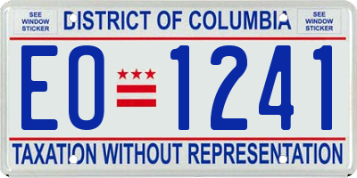 DC license plate EO1241